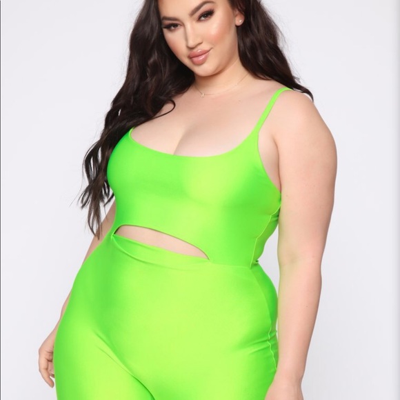 neon biker short romper
